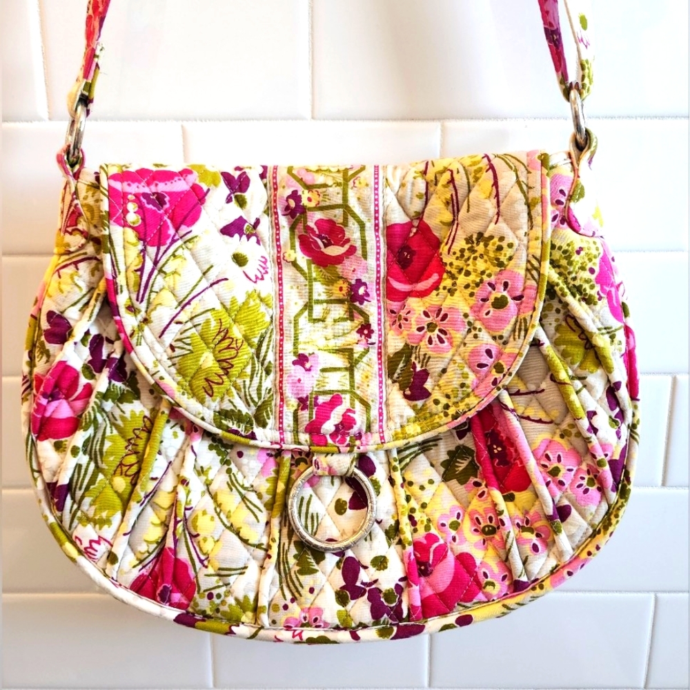 Vera Bradley MAKE ME BLUSH Saddle Up Crossbody Shoulder Bag Tote PURSE